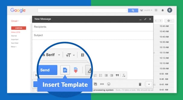 Insert Template on Gmail
