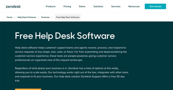 Zen Desk Homepage