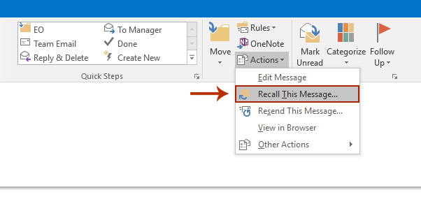 How To Recall An Email In Outlook