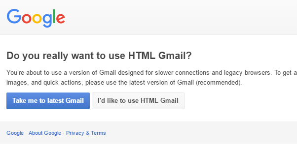 HTML Version Gmail