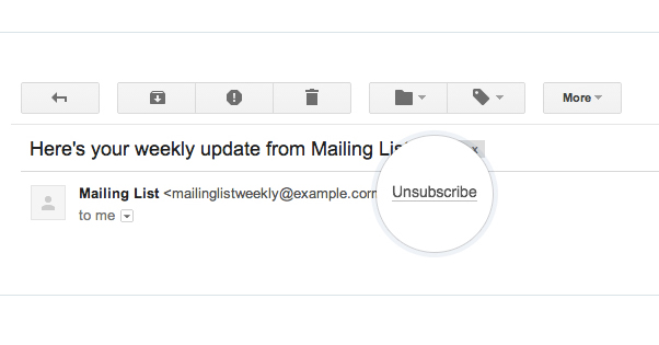 Unsubscribe I Gmail