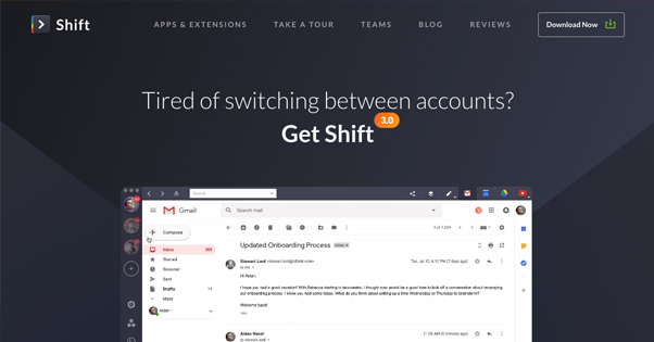 Shift Homepage