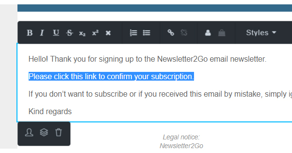 Short Email Newsletter Opt-in