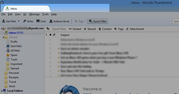 Tabbed Email in Thunderbird