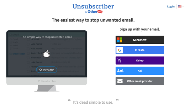 Unsubscriber Homepage