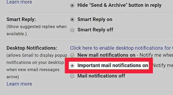 Desktop Mail Notifications