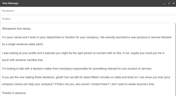 Cold Email Template