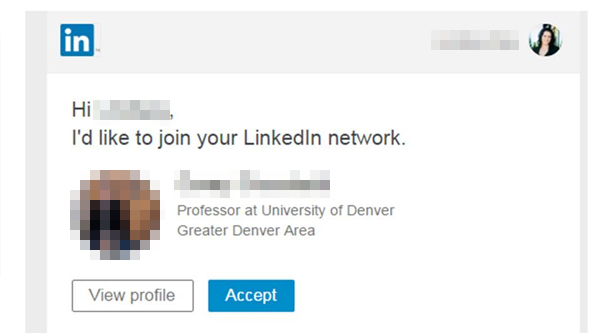 Connecting on LinkedIn
