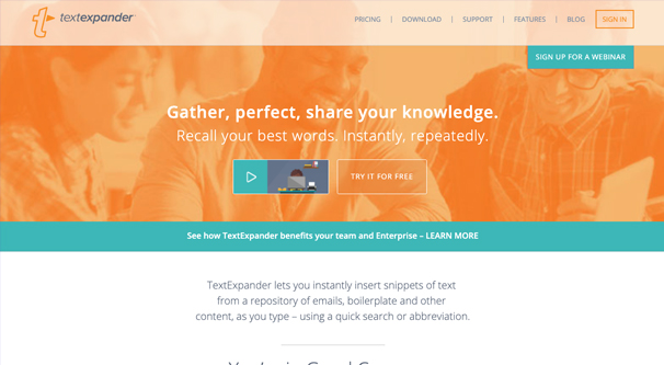 TextExpander Homepage