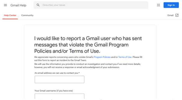 Gmail Program Policy