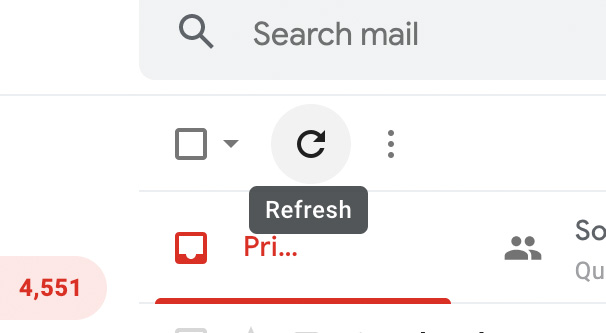 Refresh Button in Gmail