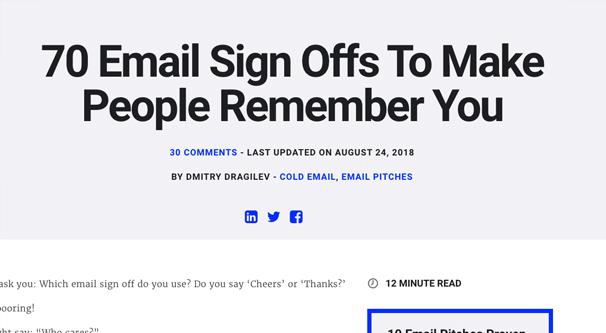 Email Signoffs